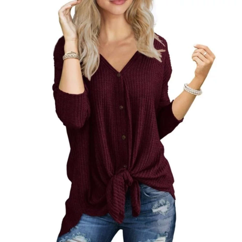 Silver Jeans Knot Blouse